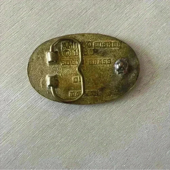 Vintage 80’s Solid Brass Aminco Belt Buckle - Picture 2 of 5